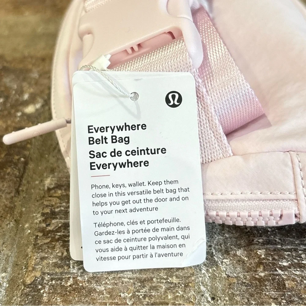 NWT Lululemon Everywhere Belt Bag In Blissful Pink/Gold